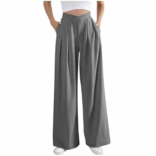 Yxzogd Women's Summer High Waisted Pleated Palazzo Pants