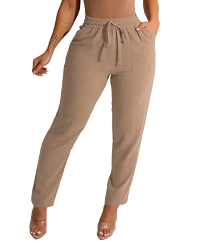 Miiyana Plus Size High Waisted Wide Leg Palazzo Trousers