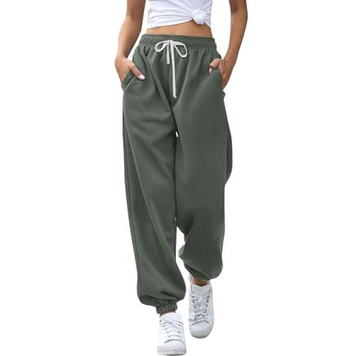 Y2K Aesthetic Women's High-Waisted Cinch Bottom Sweatpants with Pockets