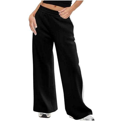 Yxzogd Women's High-Waisted Wide Leg Yoga Sweatpants with Pockets