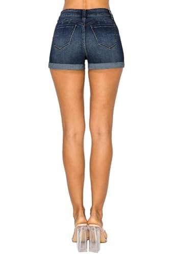 WAX JEAN High-Waisted Sustainable Denim Shorts - REPREVE I Love You