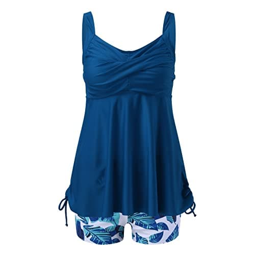 LCMTWX Tummy Control Solid Color Swimsuit for Women