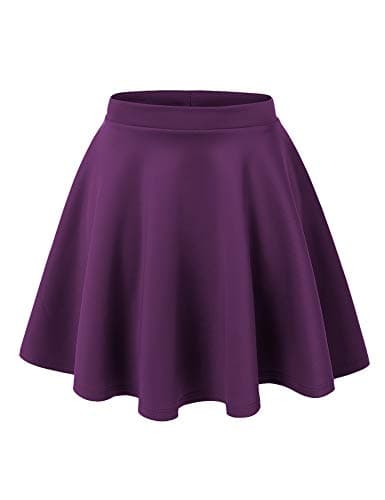Women's Stretchy Flared Mini Skater Skirt XS-3XL Plus Size