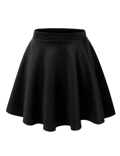 Women's Stretchy Flared Mini Skater Skirt XS-3XL Plus Size