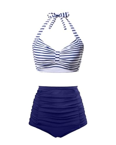Women's High Waisted Bikini Set with Tummy Control