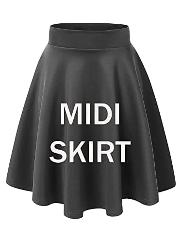 Women's Stretchy Flared Mini Skater Skirt XS-3XL Plus Size