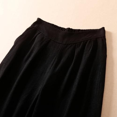 Yxzogd Women's High-Waisted Elastic Wide Leg Jogger Pants Summer Linen Yoga Lounge