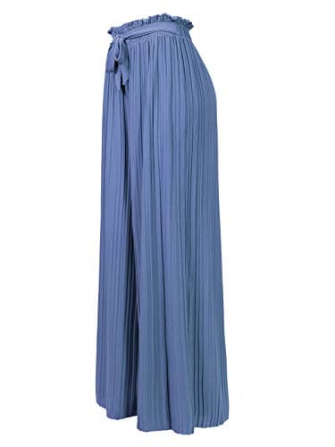 Olivia Women's Ribbon Tie Chiffon Palazzo Pants