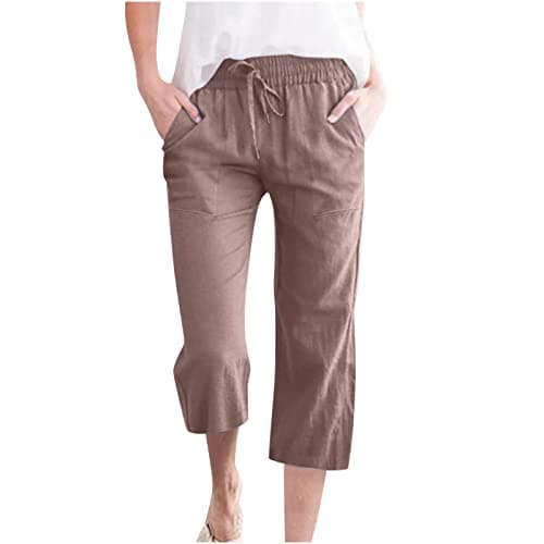 Yxzogd Women's 2025 Summer High Waist Crop Pant