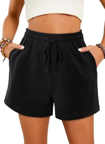 Angerella Women's Comfortable Elastic Waist Shorts with Pockets