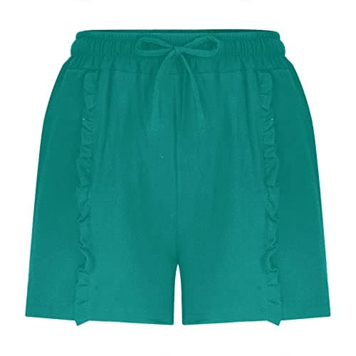 Yxzogd Women's Stretch Linen Bermuda Shorts for Summer Casual Wear
