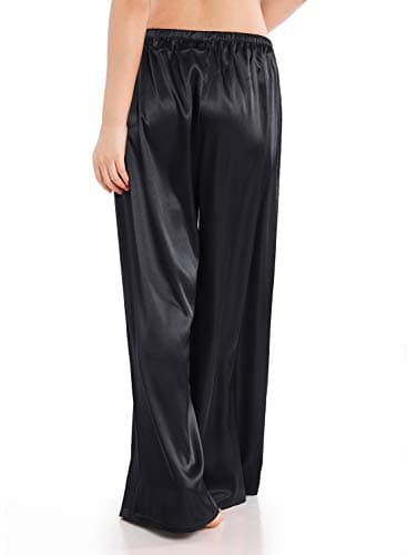 Wantschun Women's Wide Leg Satin Silk Pajama Pants