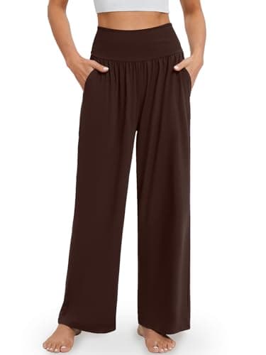 Gracyoga Wide Leg High Waisted Flowy Yoga Pants for Women