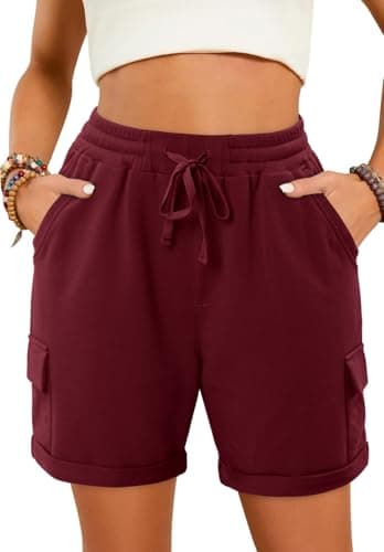 Angerella Women's Comfortable Elastic Waist Shorts with Pockets