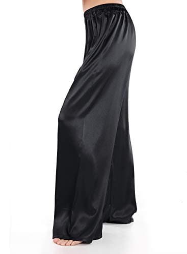 Wantschun Women's Wide Leg Satin Silk Pajama Pants