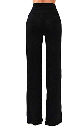 Vivicastle Women's USA Fold-Over High-Waist Wide Leg Pants