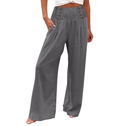 Flowy Wide Leg Palazzo Pants for Women