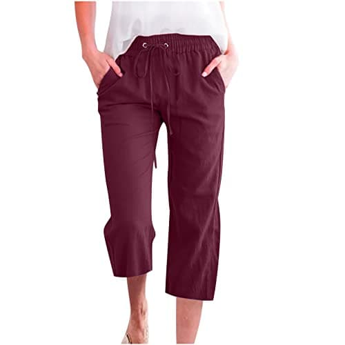Yxzogd Women's 2025 Summer High Waist Crop Pant