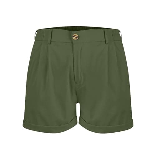 Shusuen Women's Casual Stretch Shorts