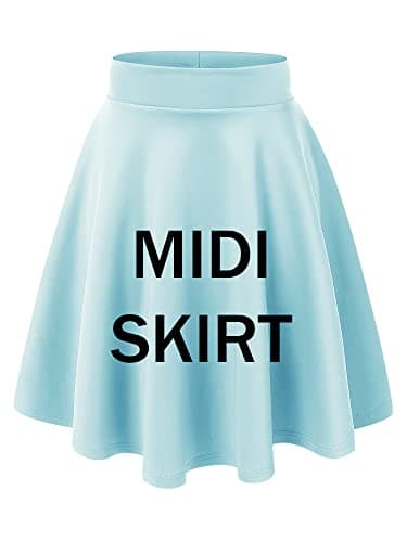 Women's Stretchy Flared Mini Skater Skirt XS-3XL Plus Size
