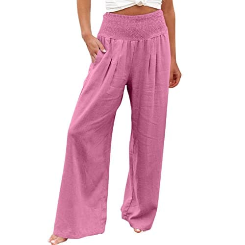 Flowy Wide Leg Palazzo Pants for Women