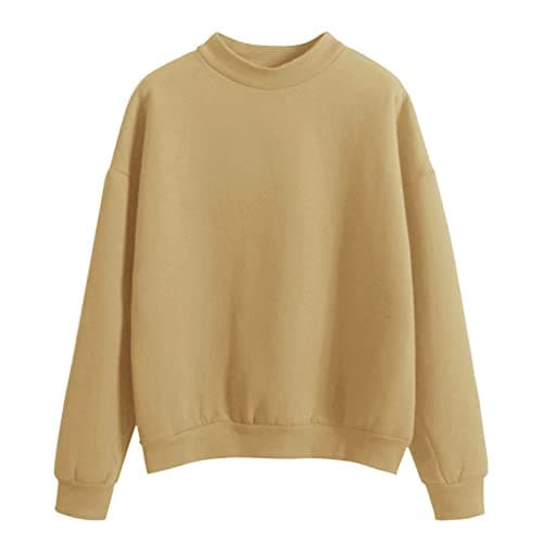 Trendy Women's Thick Solid Color Sweatshirt for Fall Winter Outdoor Activities