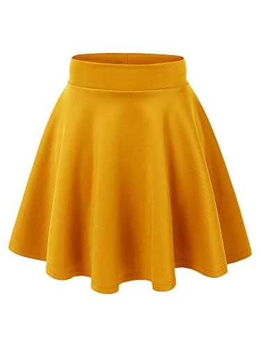 Women's Stretchy Flared Mini Skater Skirt XS-3XL Plus Size