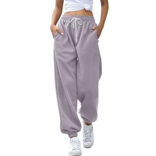 Y2K Aesthetic Women's High-Waisted Cinch Bottom Sweatpants with Pockets