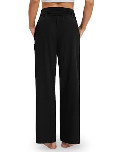 Gracyoga Wide Leg High Waisted Flowy Yoga Pants for Women