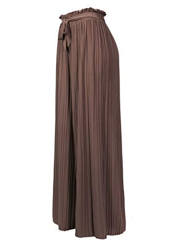 Olivia Women's Ribbon Tie Chiffon Palazzo Pants
