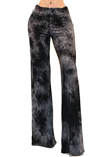 Vivicastle Women's USA Fold-Over High-Waist Wide Leg Pants