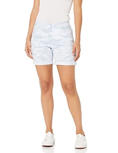 Democracy Women's Petite 6" Cuffed Denim Shorts