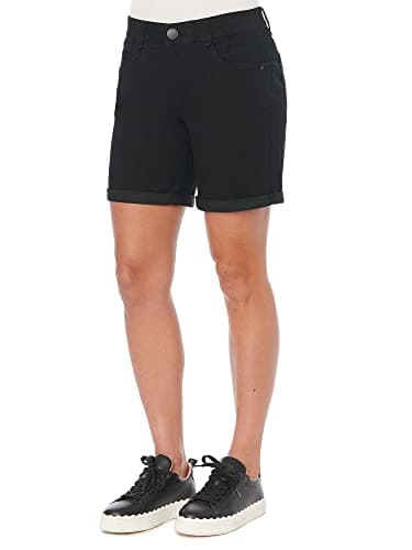 Democracy Women's Petite 6" Cuffed Denim Shorts