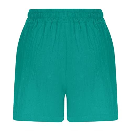 Yxzogd Women's Stretch Linen Bermuda Shorts for Summer Casual Wear