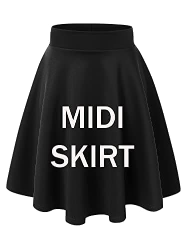 Women's Stretchy Flared Mini Skater Skirt XS-3XL Plus Size
