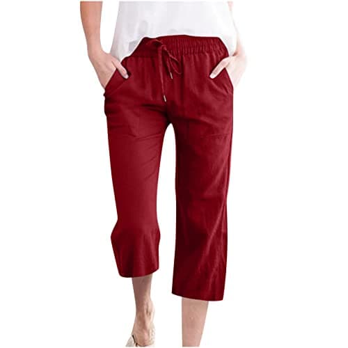 Yxzogd Women's 2025 Summer High Waist Crop Pant