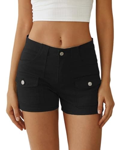MIFOCAL Women's Ripped Denim Mid-Rise Summer Shorts