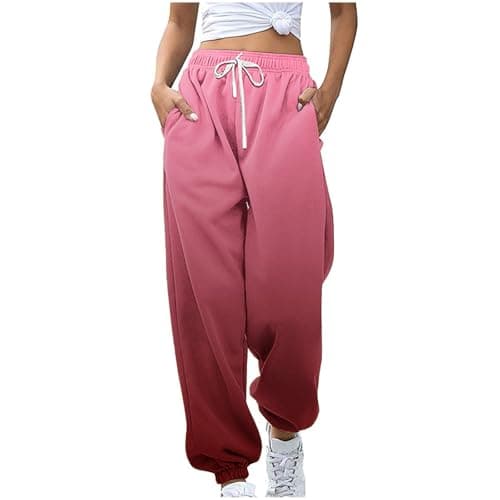 SMIDOW Womens Gradient Color Sweatpants High Waisted Lounge Trousers