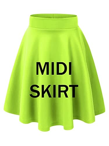 Women's Stretchy Flared Mini Skater Skirt XS-3XL Plus Size