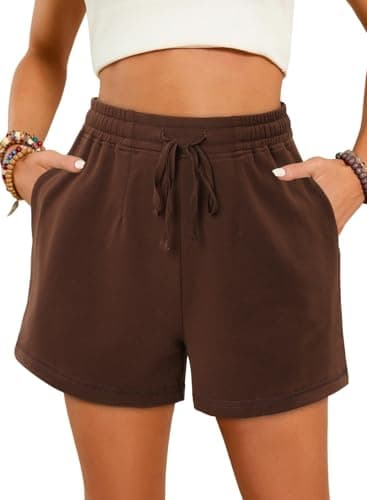 Angerella Women's Comfortable Elastic Waist Shorts with Pockets