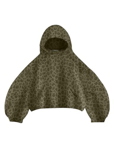 MSBESYOR Leopard Print Oversized Hoodie for Men & Women