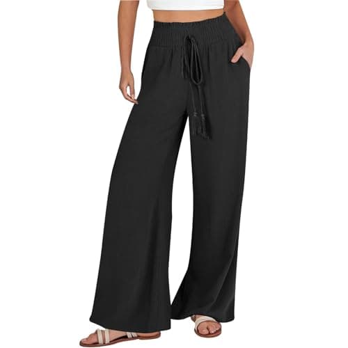 Flowy Wide Leg Palazzo Pants for Women