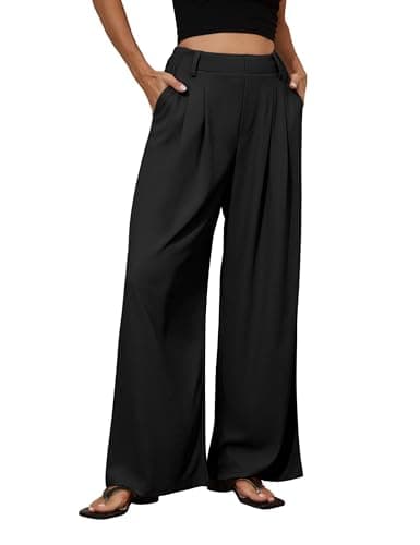 Kayamiya Women's High Waisted Wide Leg Waffle Pants