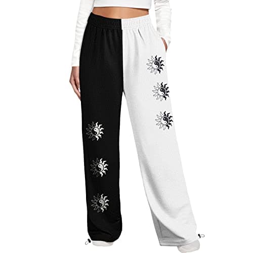 Y2K Aesthetic Women's High-Waisted Cinch Bottom Sweatpants with Pockets