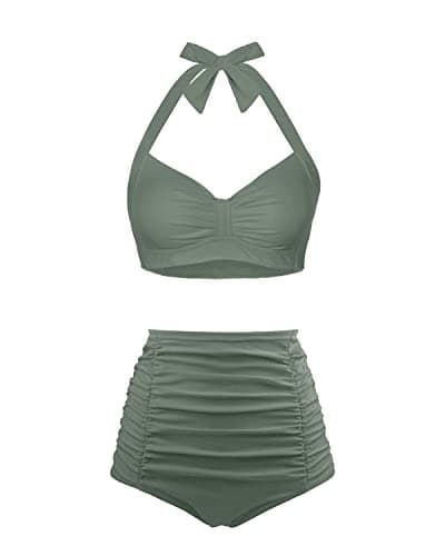 Women's High Waisted Bikini Set with Tummy Control
