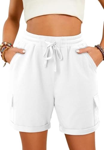 Angerella Women's Comfortable Elastic Waist Shorts with Pockets