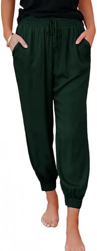 Dokotoo Women's Soft Casual Elastic Waist Jogger Pants with Pockets