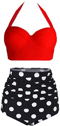 AMOURRI High-Waisted Vintage Swimsuit for Women