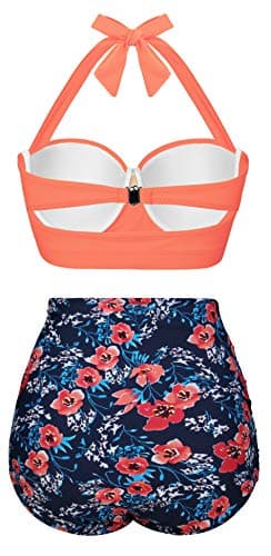 Vintage Polka Dot High Waisted Bikini Set for Women