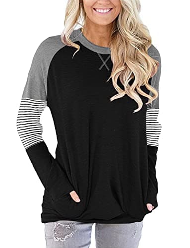 Women's Casual Loose Fit Printed Pocket Shirts